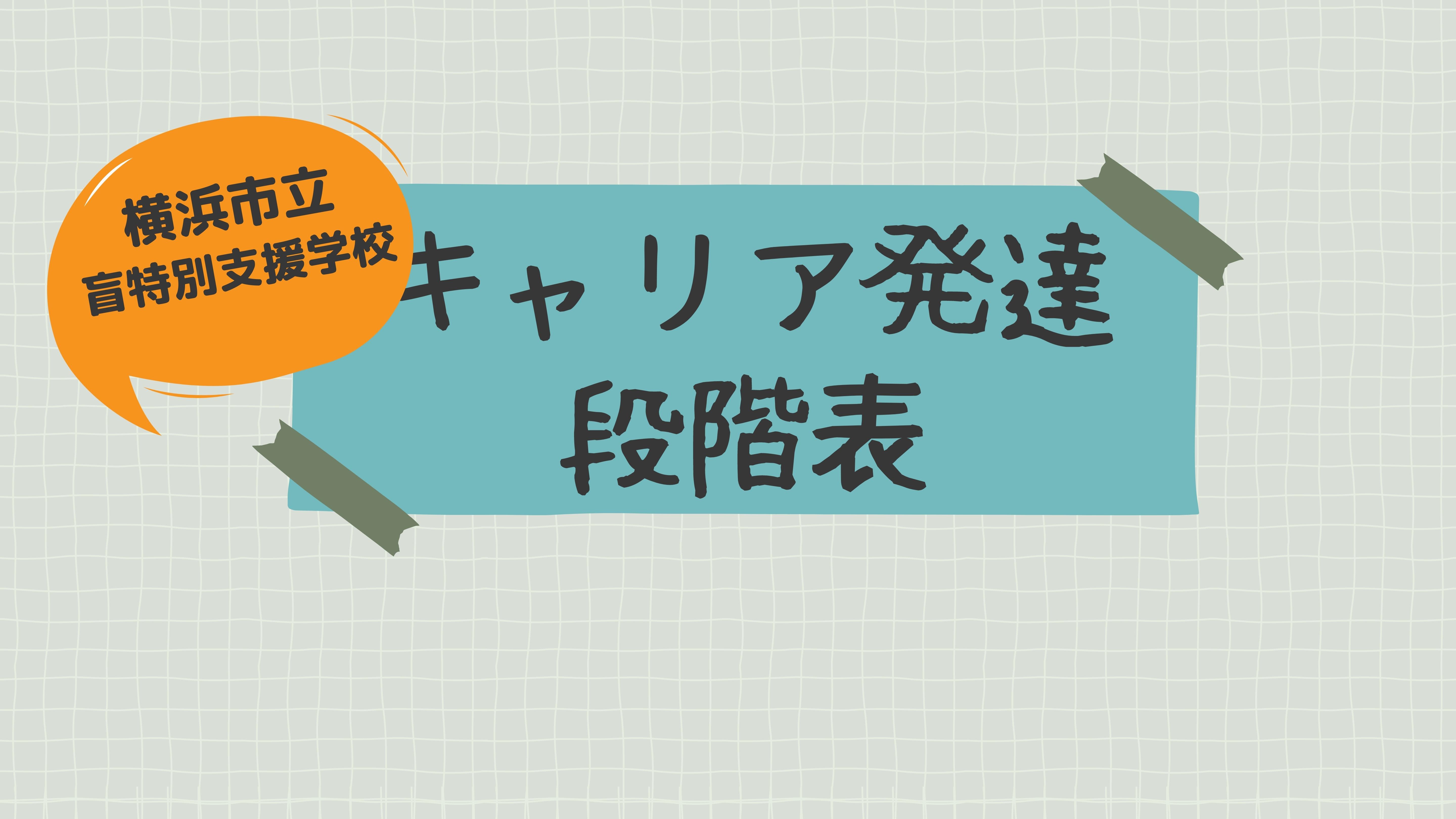 横浜市立盲特別支援学校　キャリア発達段階表