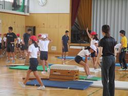 夏休み中の活動 体育実技発表会の練習風景 馬場小学校