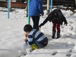 雪は何㎝積もったのかな