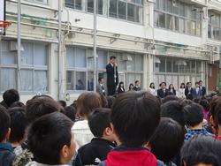 校長先生から学校生活スタートの心構えをお聞きしました。