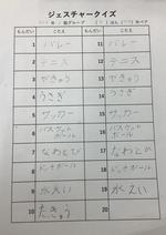 ジェスチャーゲームで使った用紙