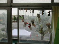 教室のてるてる坊主①