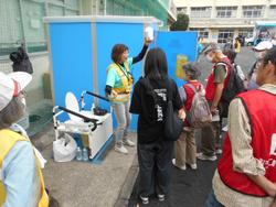 仮設トイレ設営訓練