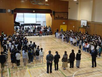 在校生斉唱の様子