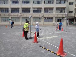 自転車走行訓練の様子