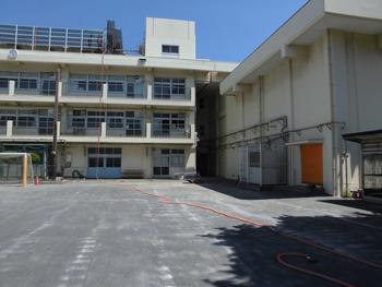 ホースをトイレ設置場所まで伸ばします