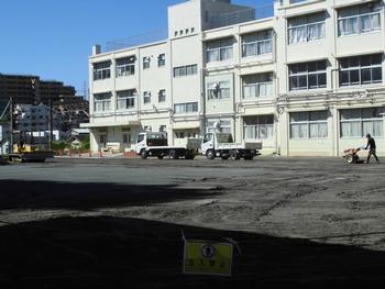 校庭整地工事