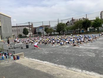 5年 ソーラン節の練習 頑張っています 神大寺小学校