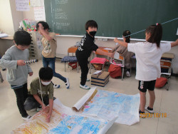 １年　２年生とのお祭り交流