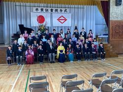 集合写真を撮影しました 卒業式 笹野台小学校