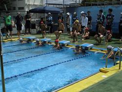 区水泳記録会 ７月３１日　市水泳大会 ８月２４日