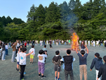 キャンプファイヤーの様子