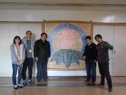 校章竹アート