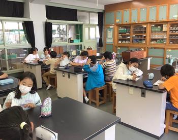 理科室での学習のようす