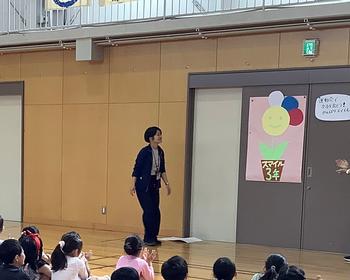 運動会後　学年集会の様子です。
