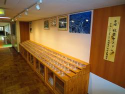 北海道下川町の木材で作られた作品展示スペース