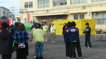 防災訓練開会式風景