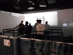 防災センターで地震シュミレーション