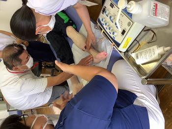 榎本先生の実技指導の写真